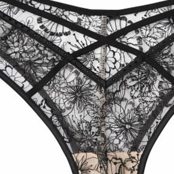 NWOT (XL) Victoria’s Secret Luxe Lingerie Crossover Embroidered Cheeky Panty – B - Picture 3 of 12